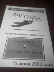 _ Авангард Омск - Иртыш-Молния Омск 2003