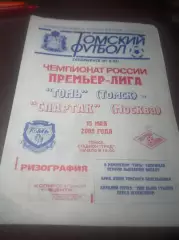 _ Томь Томск - Спартак Москва 2005 Томский футбол