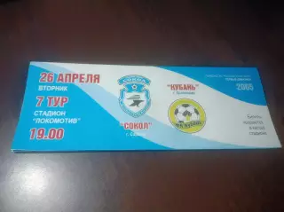 _ Сокол Саратов - Кубань Краснодар 2005