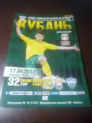 _ Кубань Краснодар - Тюмень 2017