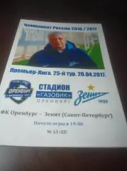 _ Оренбург - Зенит Санкт-Петербург 2017
