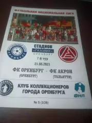 _ Оренбург - Акрон Тольятти 2021