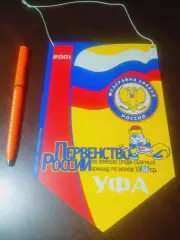 _ Вымпел хоккей Уфа 20-25.12.2001 Первенство России среди МРО Урал Сибирь Москва