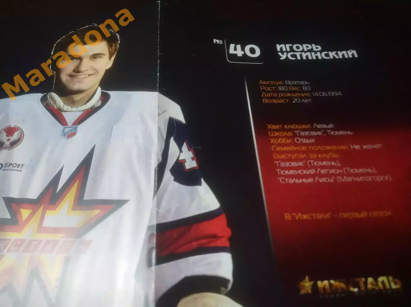 _ Постер двухсторонний плакат Игорь Устинский# 40/Геннадий Чупин # 4 2015 Ижевск