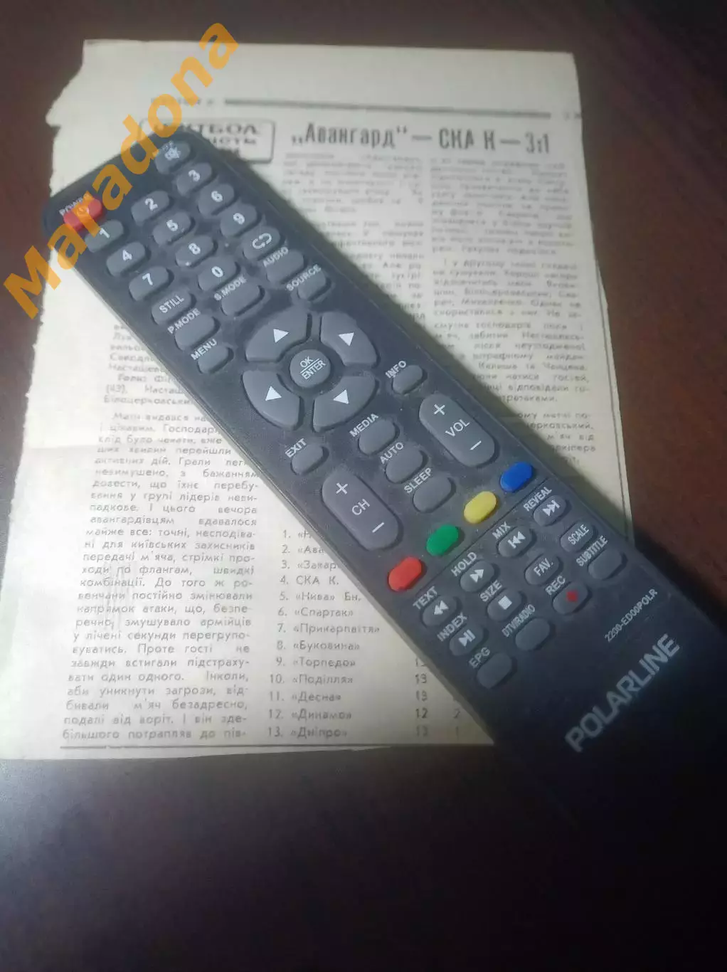 _ вырезка из газеты Авангард Ровно - СКА Киев 1984