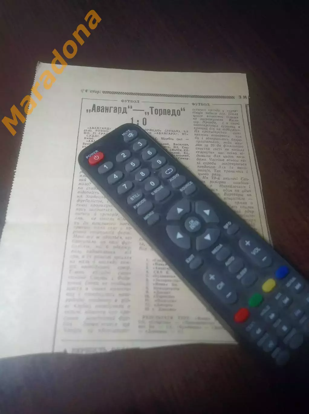 _ вырезка из газеты Авангард Ровно - Торпедо Луцк 1984