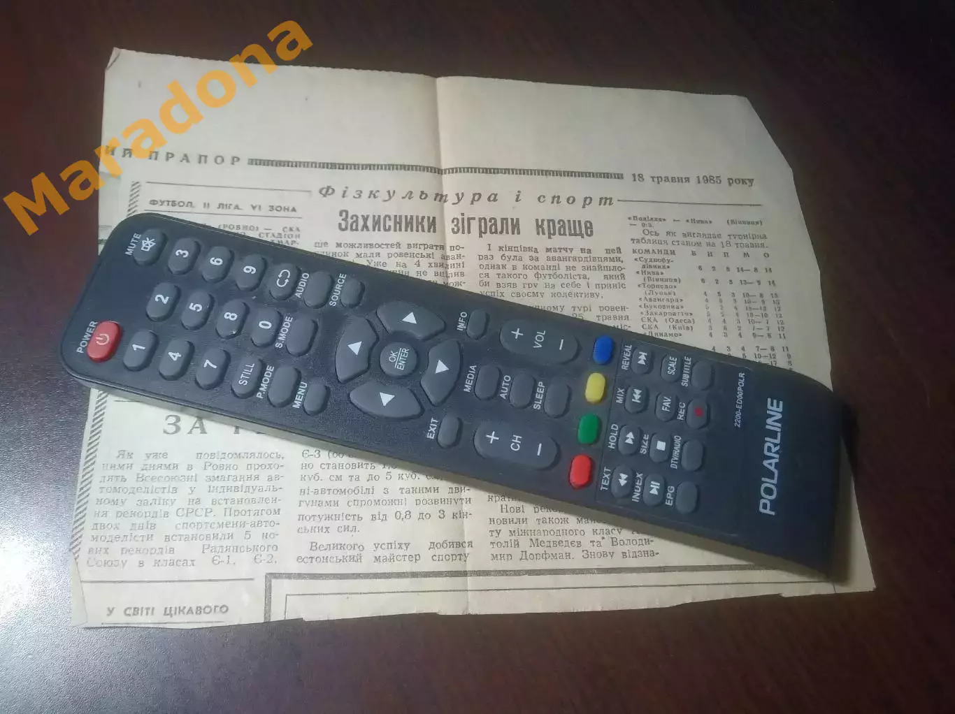 _ вырезка из газеты Авангард Ровно - СКА Киев 1985