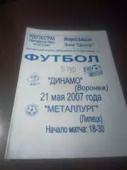 _ Динамо Воронеж – Металлург Липецк 2007