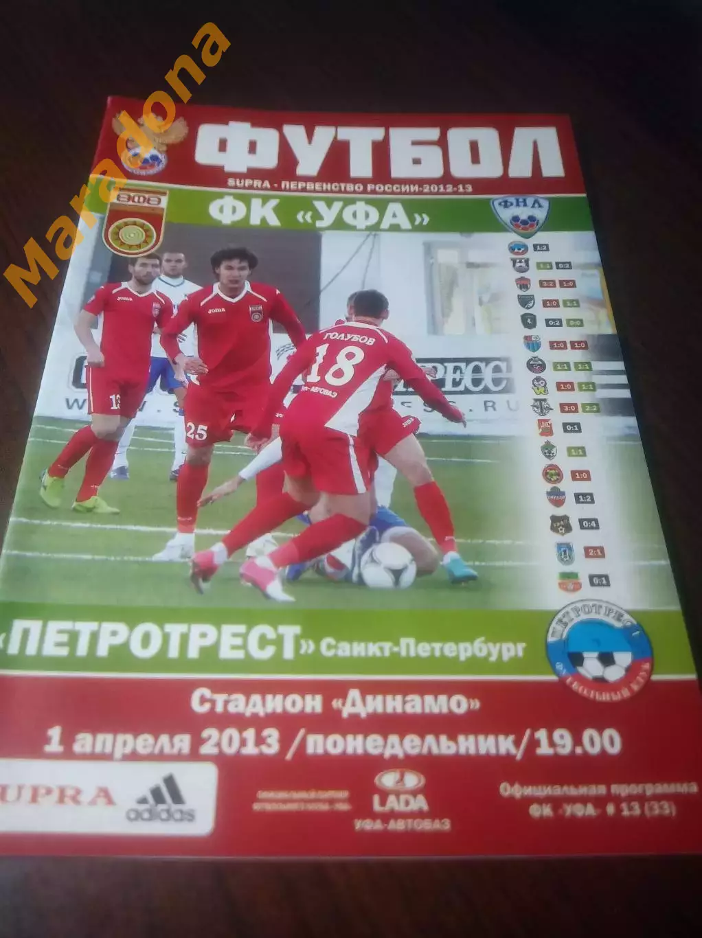 _ Уфа - Петротрест Санкт-Петербург 2013