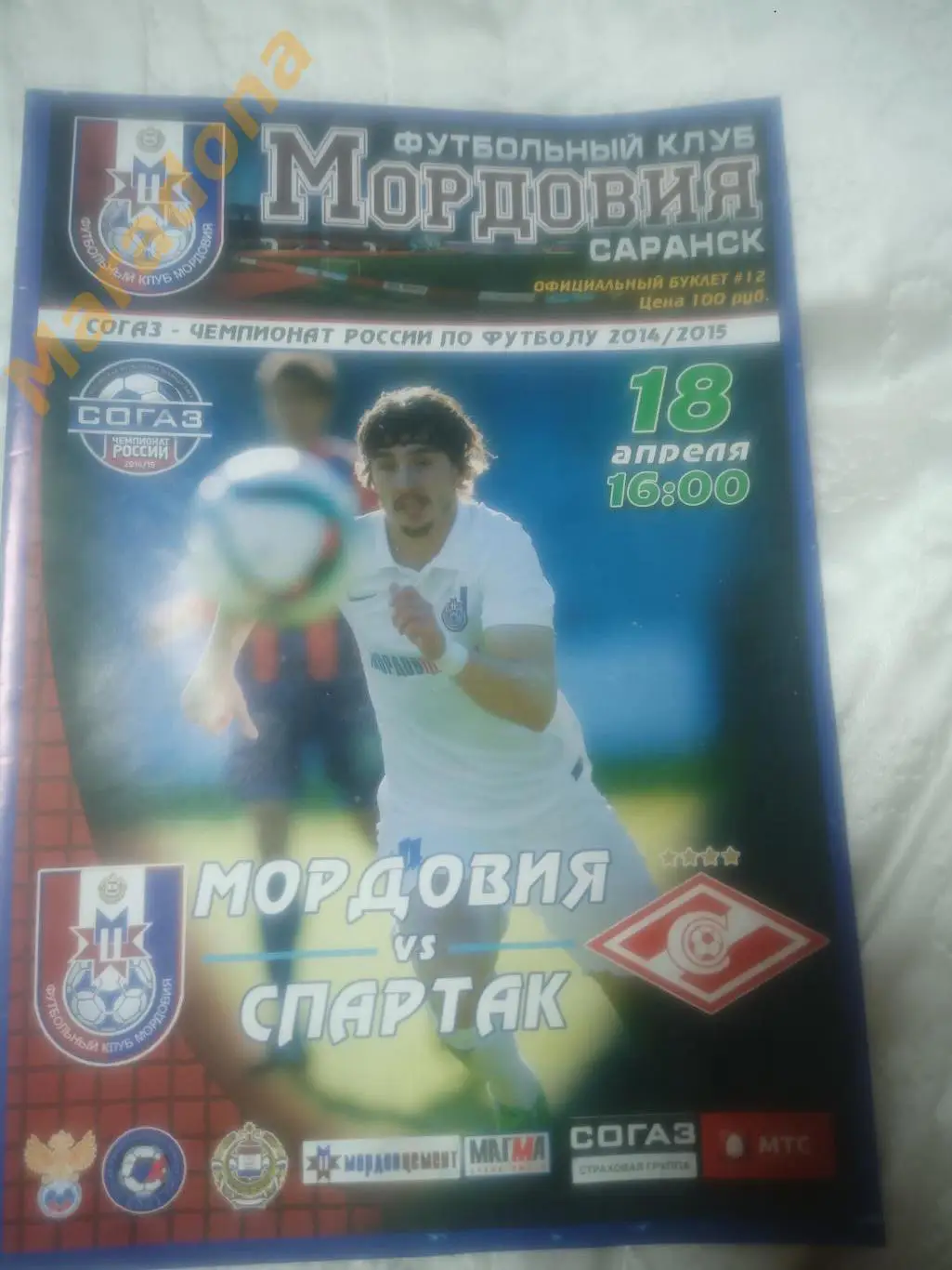 Мордовия - Спартак Москва 2015