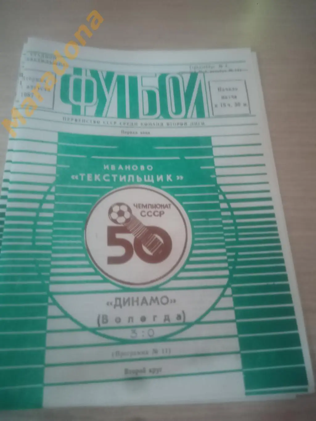 Текстильщик Иваново - Динамо Вологда 1987