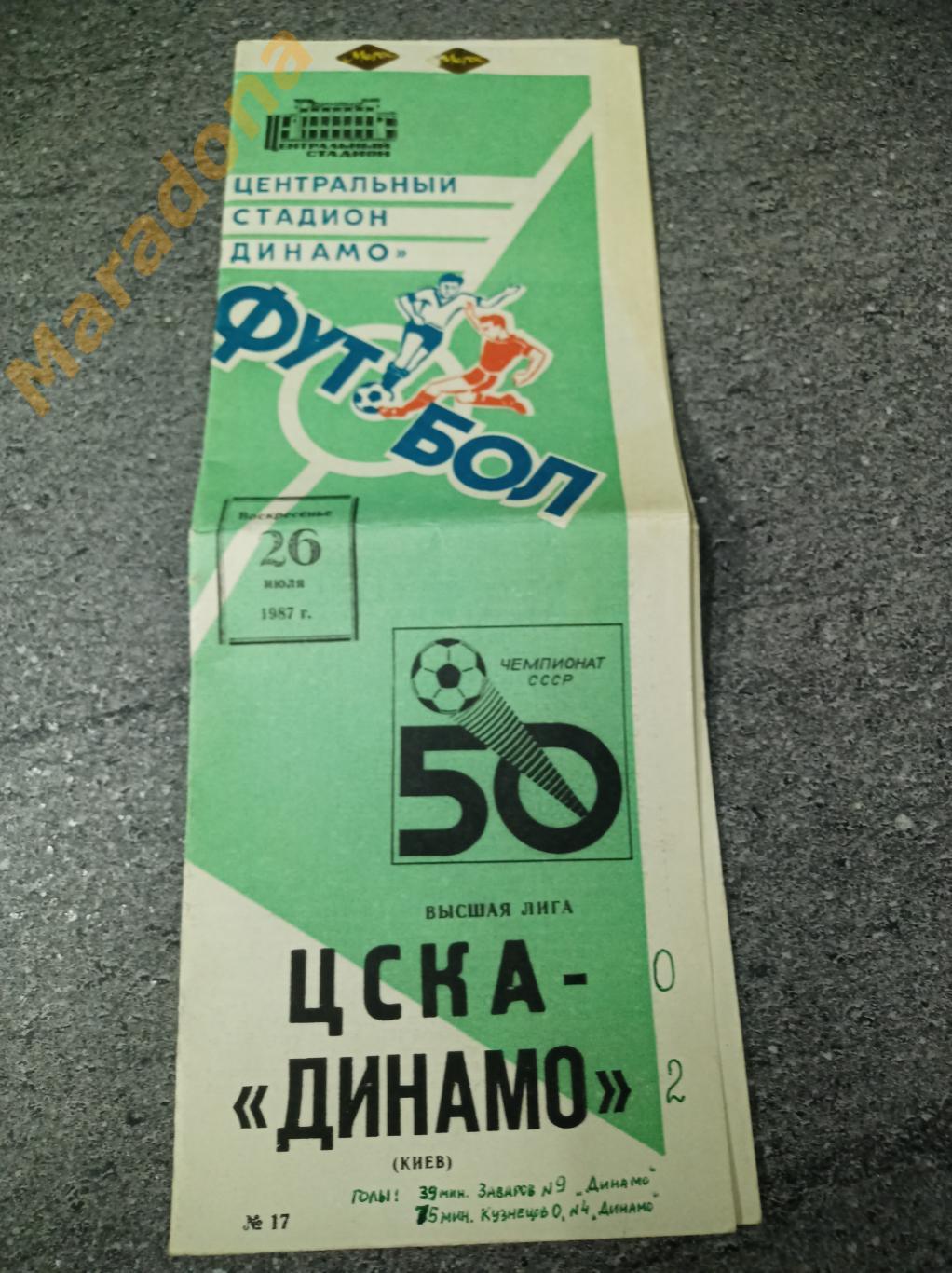 ЦСКА Москва - Динамо Киев 1987