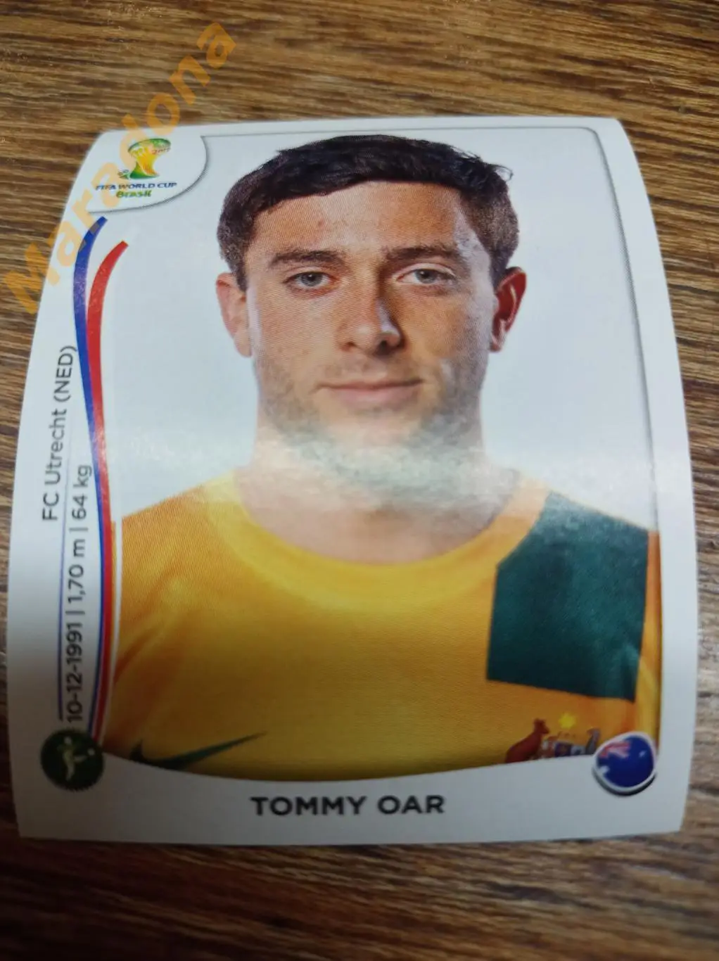 Наклейка №180 Томми Оур / Panini / ЧМ 2014