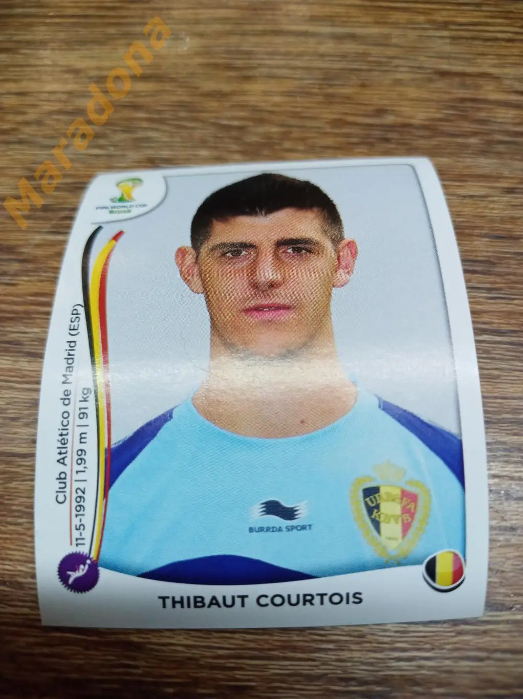 Наклейка №566 Тибо Куртуа / Panini / ЧМ 2014