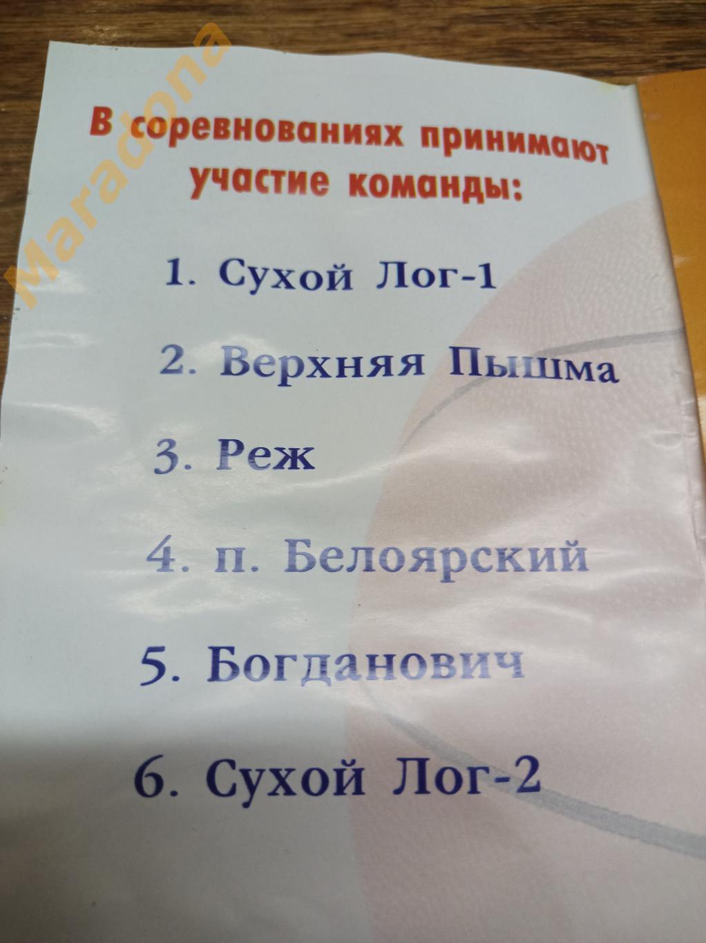 Баскетбол девушки Сухой Лог 2007 (В.Пышма, Реж, Богданович ) 1