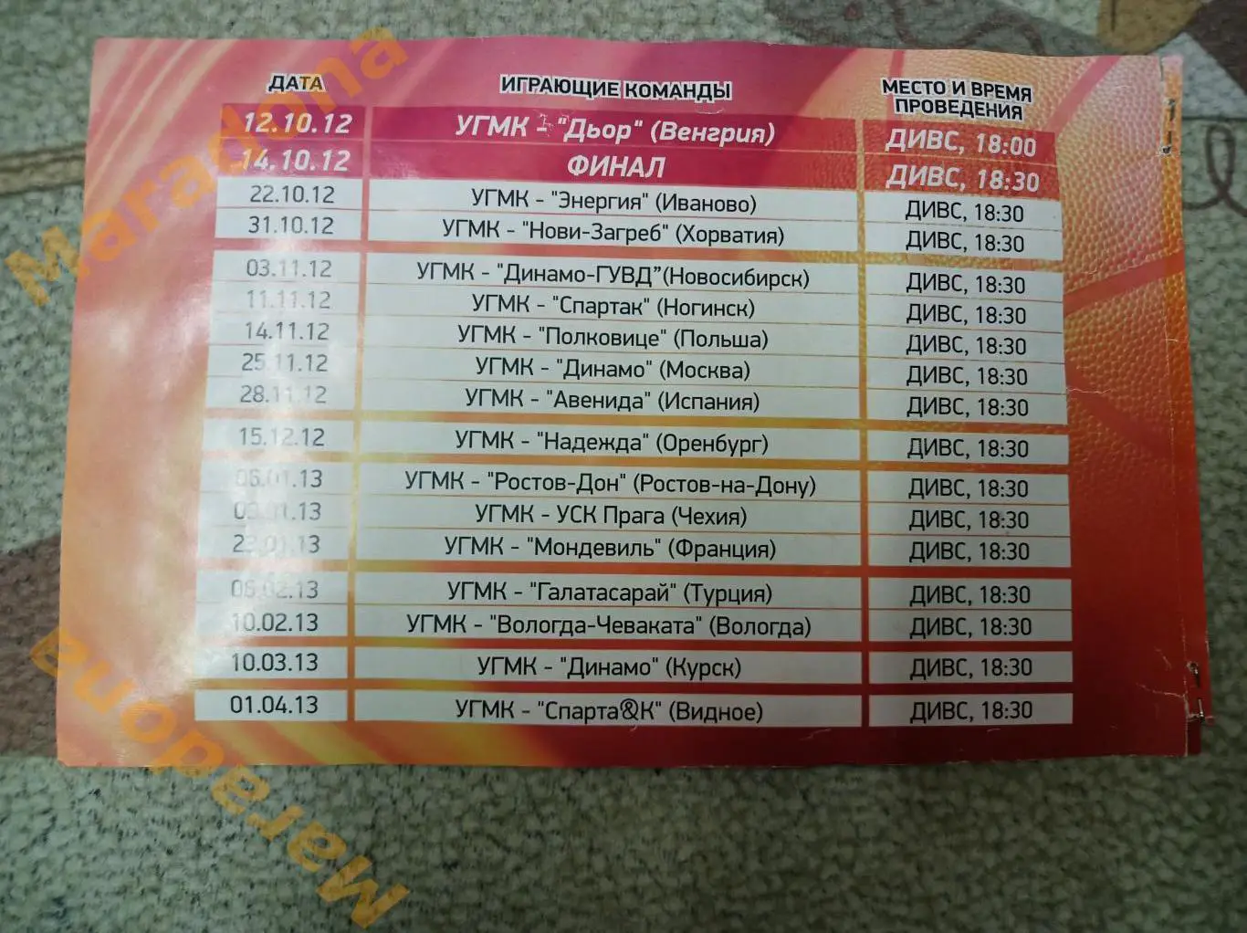 Кубок УГМК баскетбол 2012 Екатеринбург Надежда Оренбург Дьёр Венгрия УСК Чехия 1