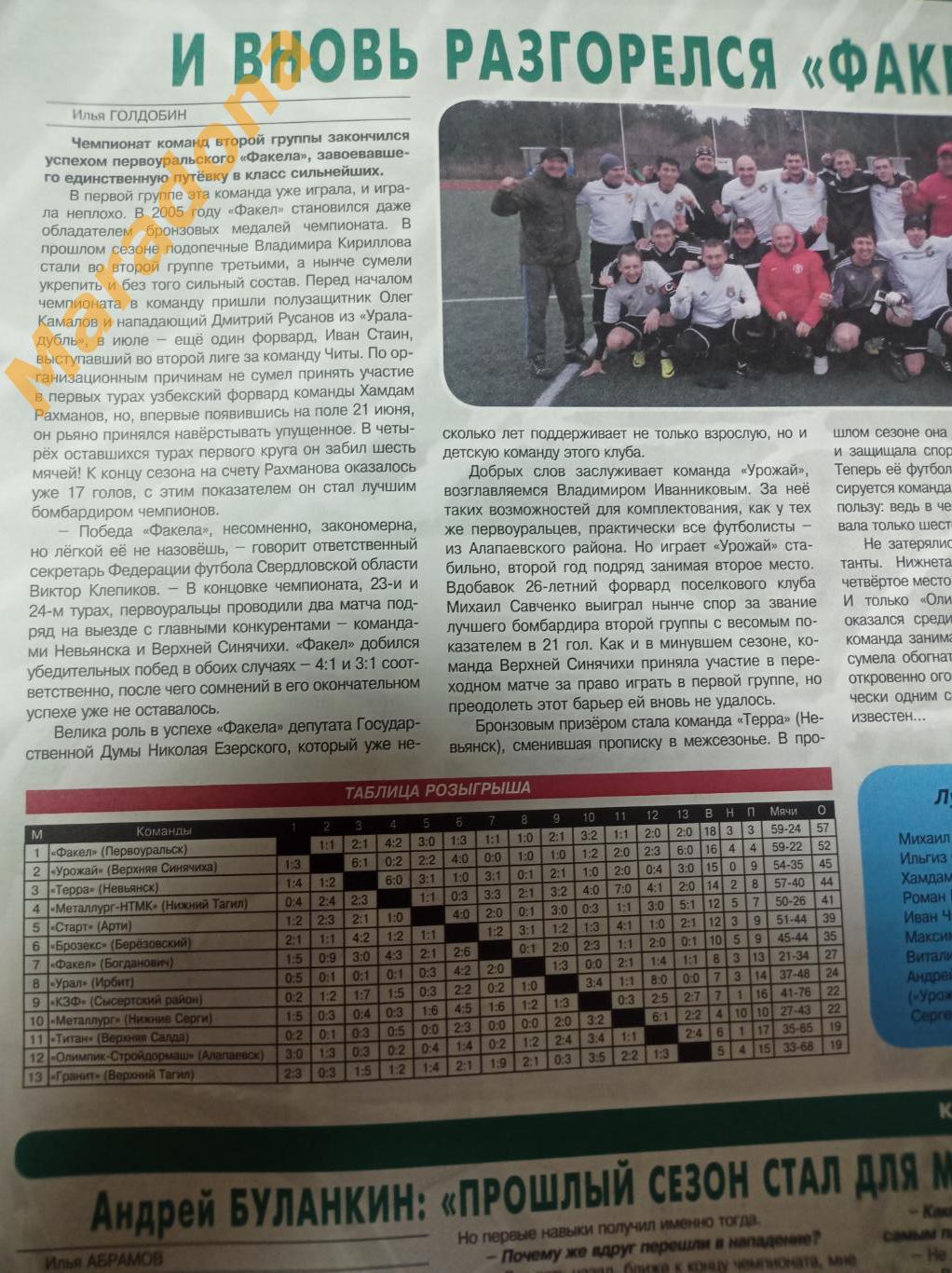 Вестник федерации футбола Свердловской области №3 2014 Екатеринбург 1