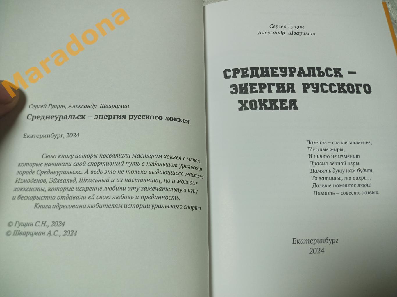 С.Гущин, А.Шварцман. Среднеуральск - Энергия русского хоккея 2024 Екатеринбург 1