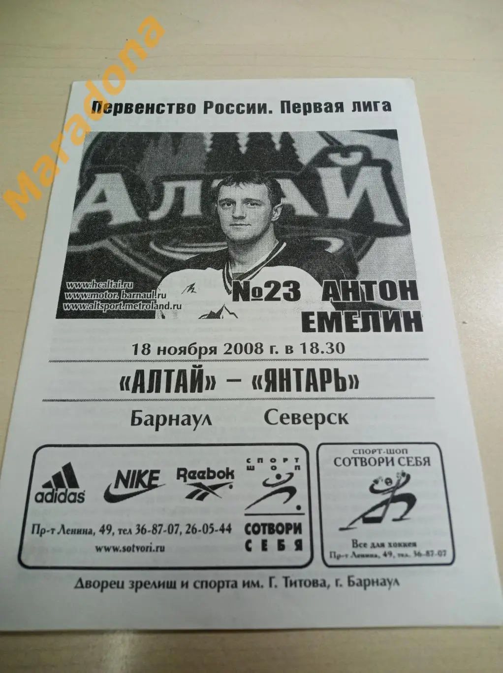 Алтай Барнаул - Янтарь Северск - 2008/2009