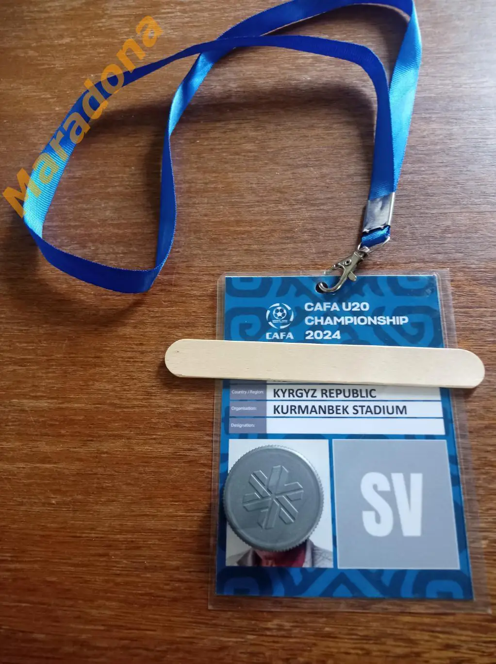 Бейдж с ремешком на Молодежный Чемпионат CAFA-2024 Джалал-Абад Киргизия 1