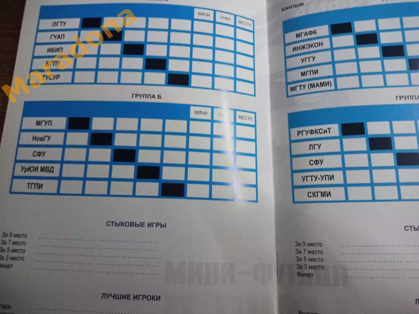 Турнир ВУЗов Екатеринбург 2009 Москва Питер Саранск Красноярск Владикавказ Орёл 3