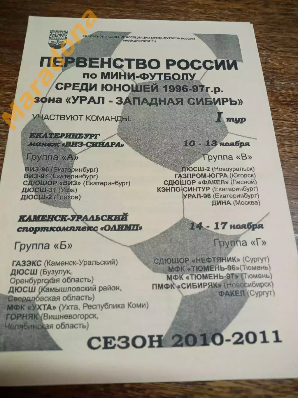 Екатеринбург 2011/2012 юноши Уфа Глазов Ухта Югорск Дина Тюмень Новосибирск