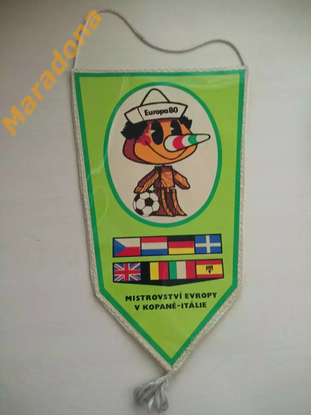 Вымпел Чемпионат Европы футбол Италия 1980