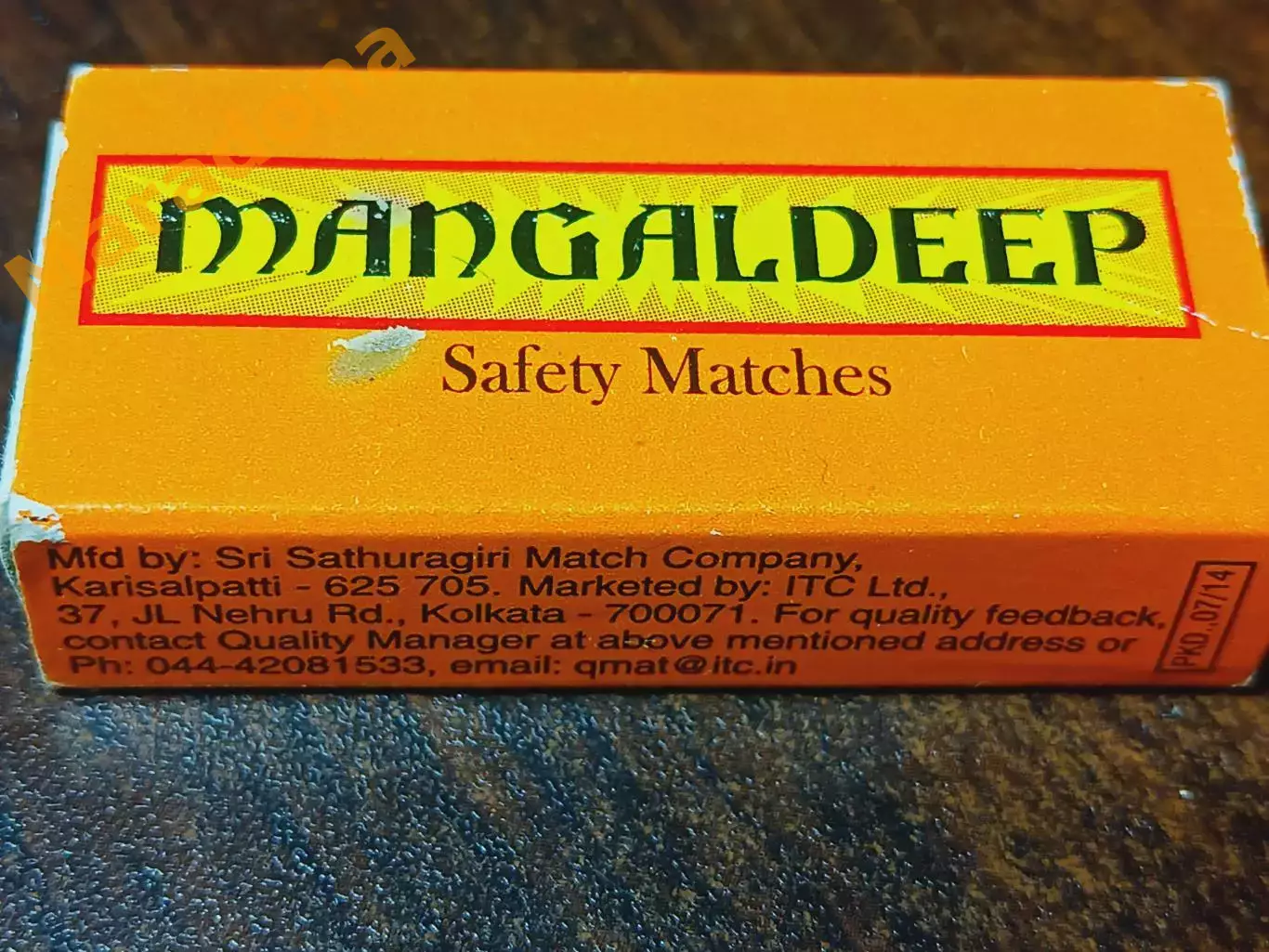 Спичечный коробок Мангалдип Индия 1