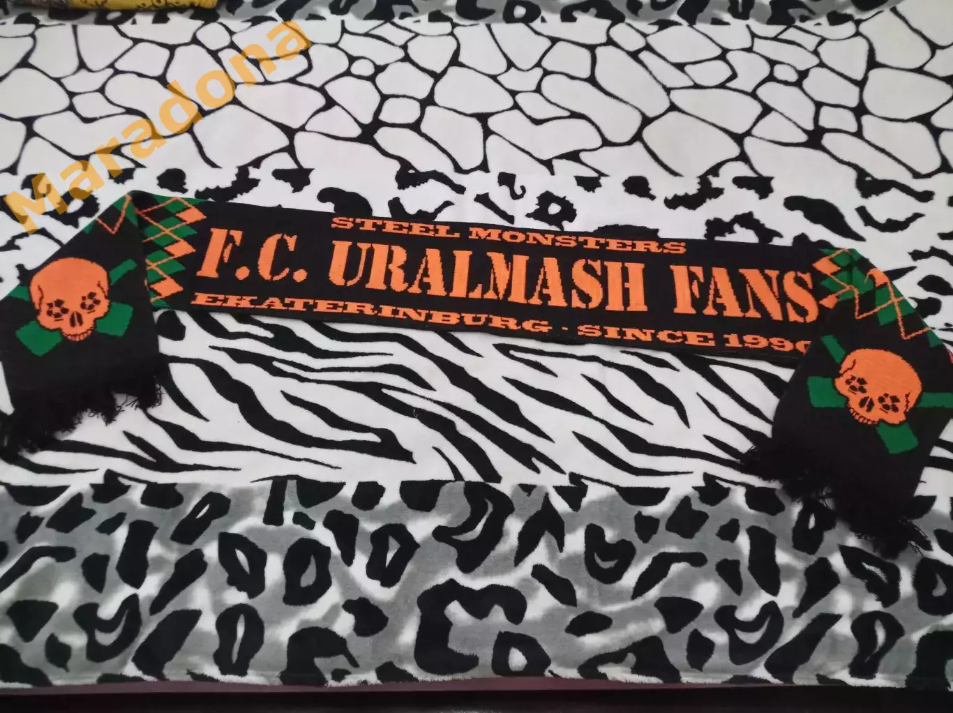 Шарф Уралмаш фанс Стальные монстры Олдскул ультрас Свердловск Екатеринбург