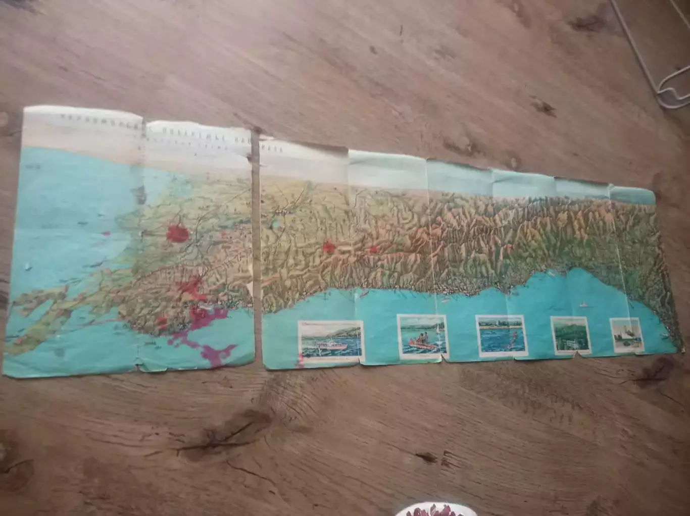 Карта туристская схема Черноморское побережье Кавказа 1967 Туризм СССР 1