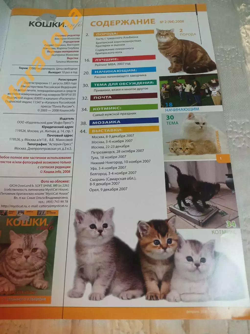 Журнал Кошки-инфо #2 2008 1