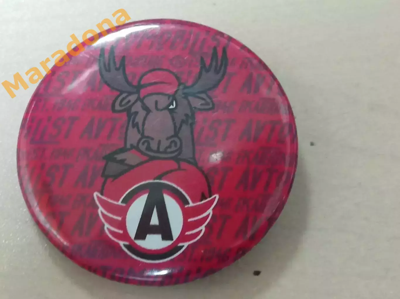 Значок хоккей Автомобилист Екатеринбург маскот Лосяш Автик