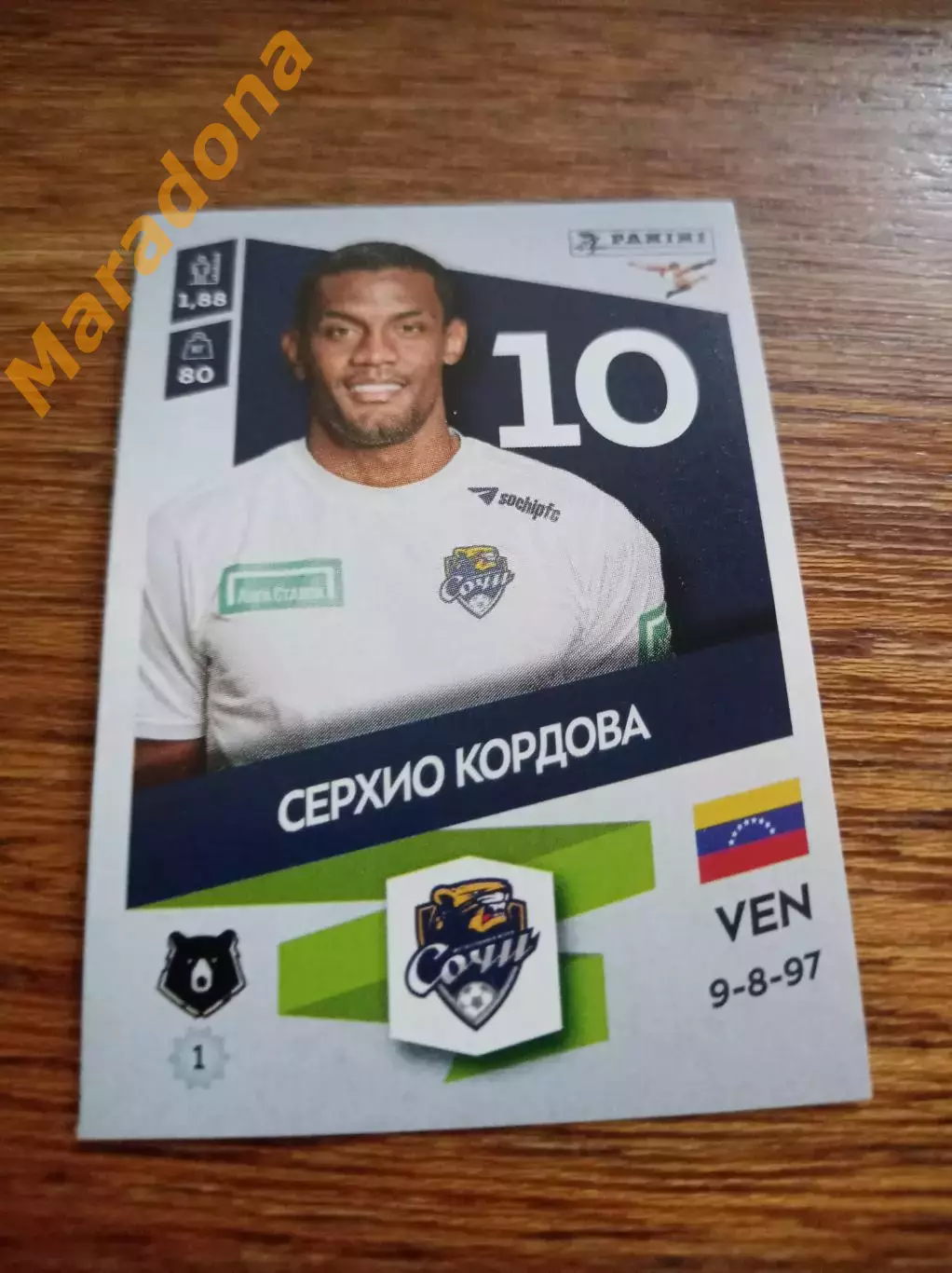 Наклейка Серхио Коржова Сочи РПЛ 2024 #278u