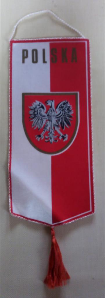 Вымпел Федерация футбола Польша 13СМ x 29СМ 1