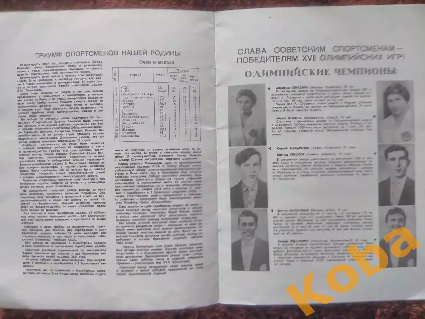 Олимпиада 1960 Рим Олимпийские игры Итоги Сборная СССР Много фото 1