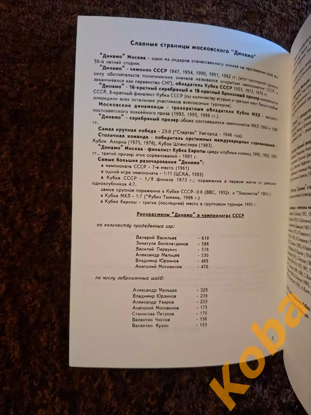 Динамо Москва Моя любимая хоккейная команда 1996 3