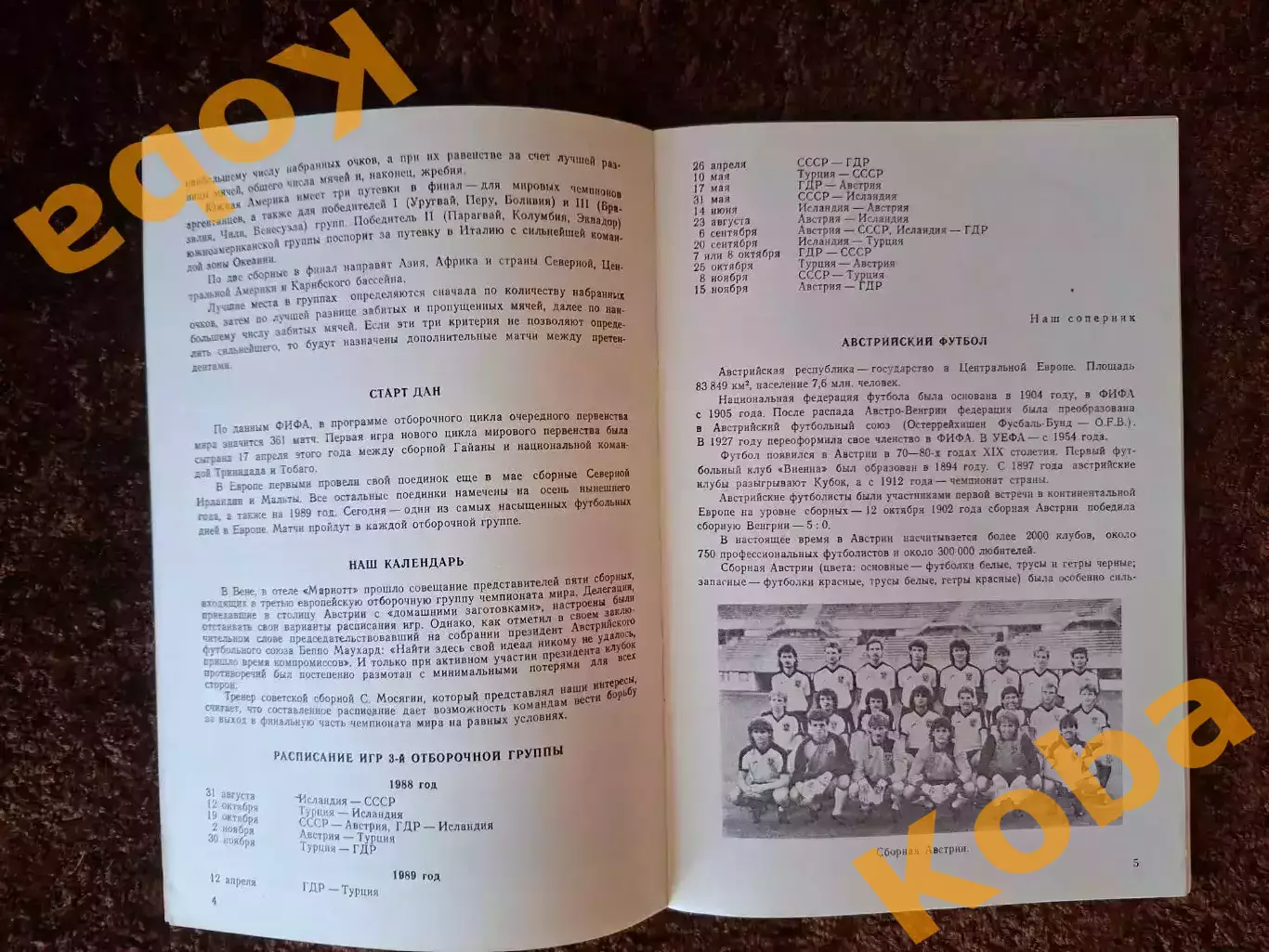 СССР - Австрия 1988 2