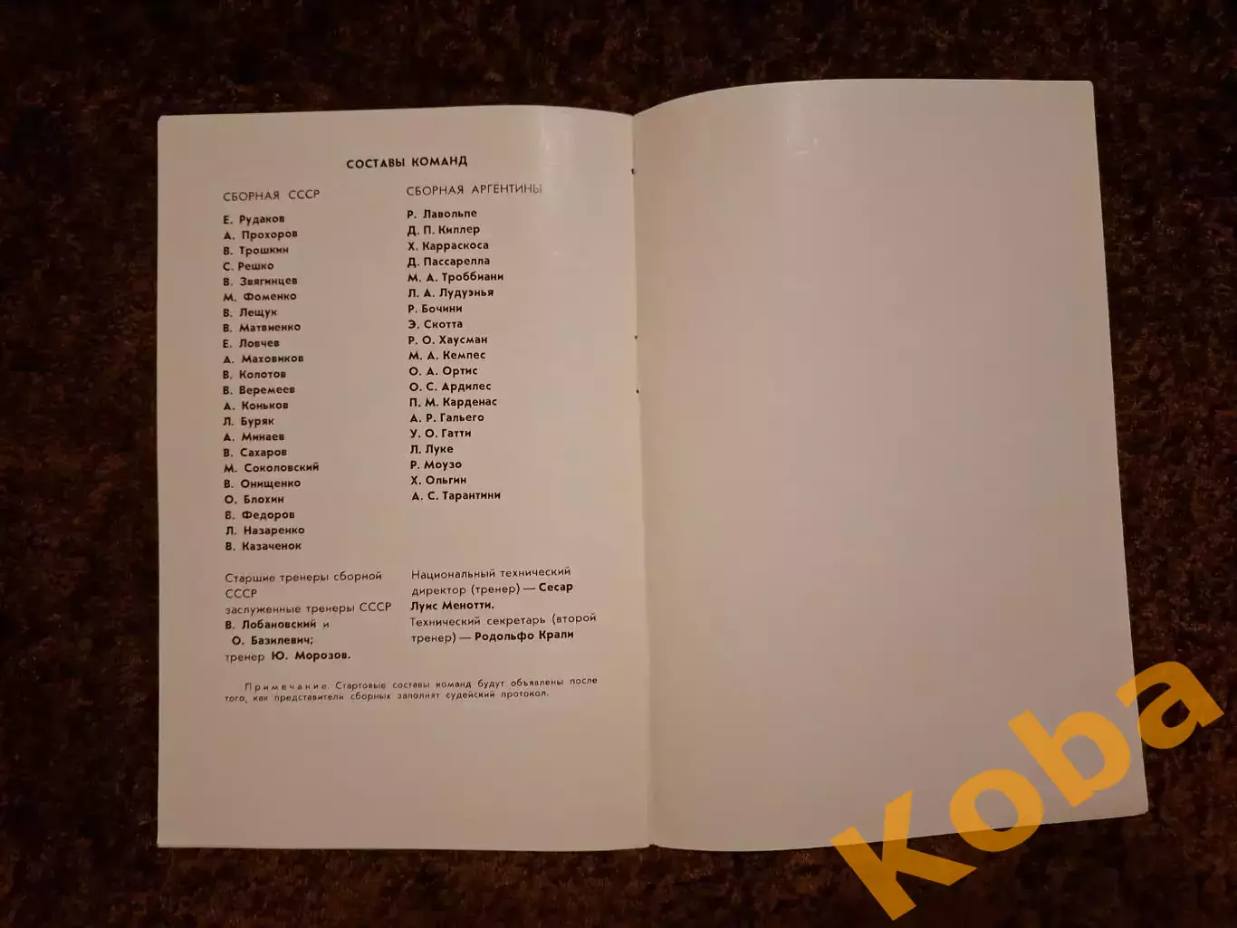 СССР - Аргентина 1976 2