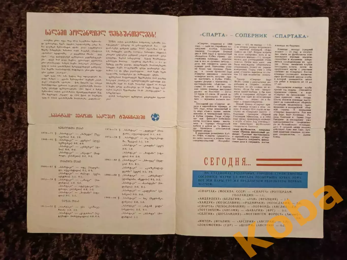 Спартак Москва - Спарта Роттердам 1983 2