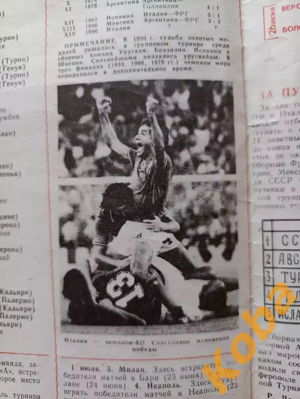 Чемпионат Мира по футболу 1990 Италия 2