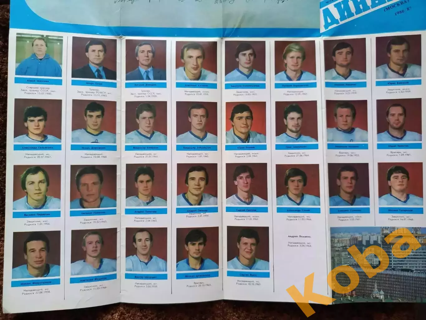 Легендарный клуб Динамо Москва 1986 1987 Хоккей СССР