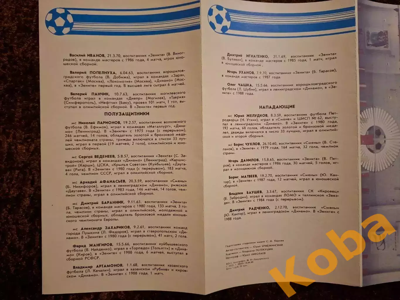 Зенит Ленинград Санкт Петербург 1989 Футбол 4