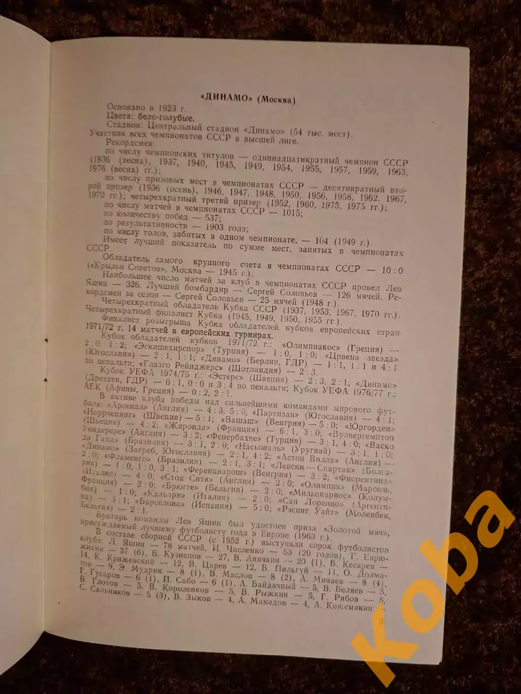 Динамо Москва 1977 Футбол 6