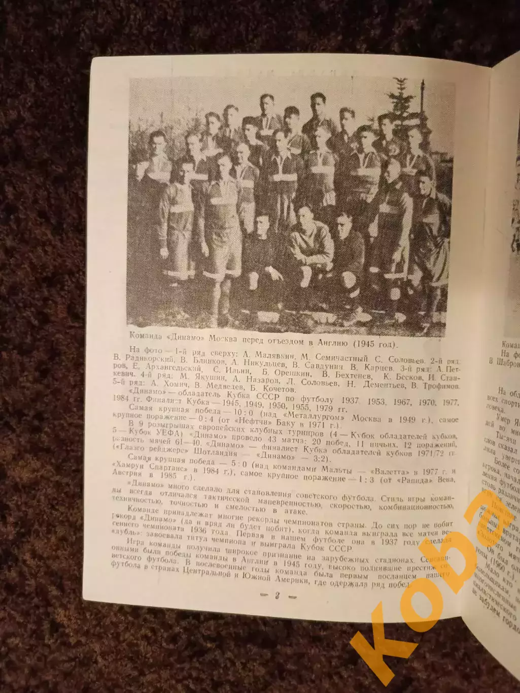 Динамо Москва 1990 Футбол Яшин Лев Чемпионат СССР 4