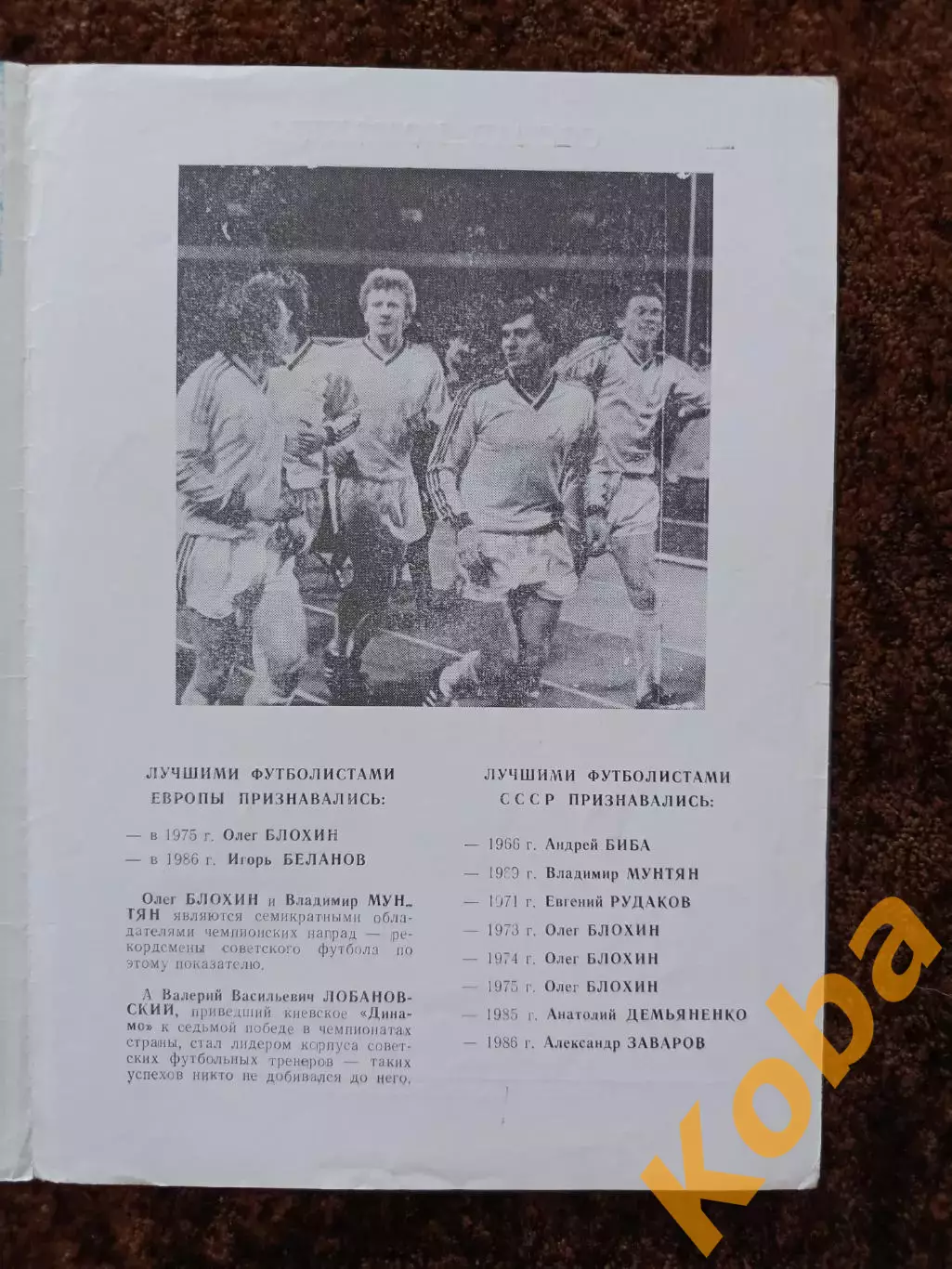 Динамо Киев 1988 Чемпионат СССР Футбол 2