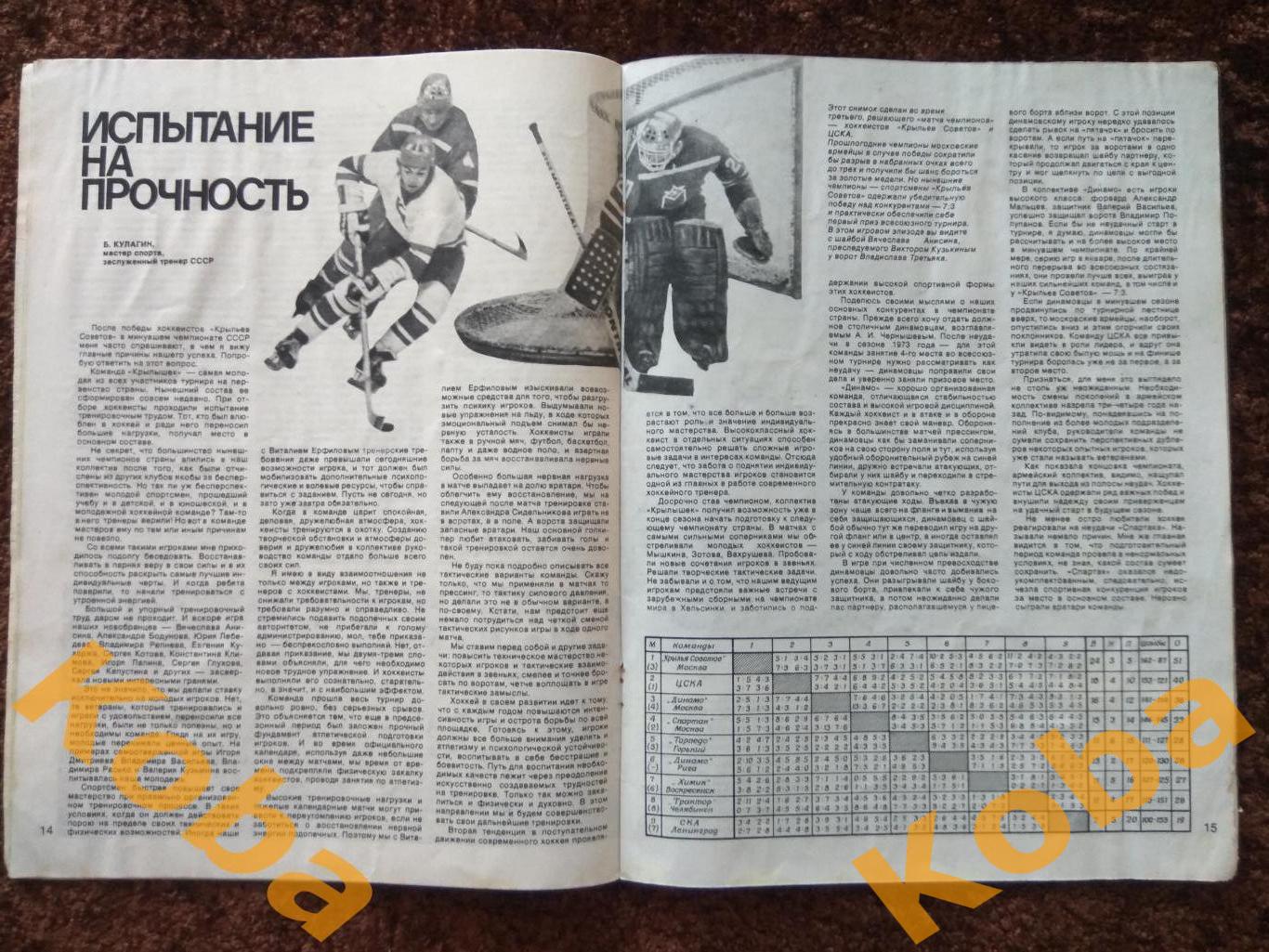 Спортивные игры 1974 №4 Хоккей Кулагин Крылья Советов Гандбол Волейбол Баскетбол 3