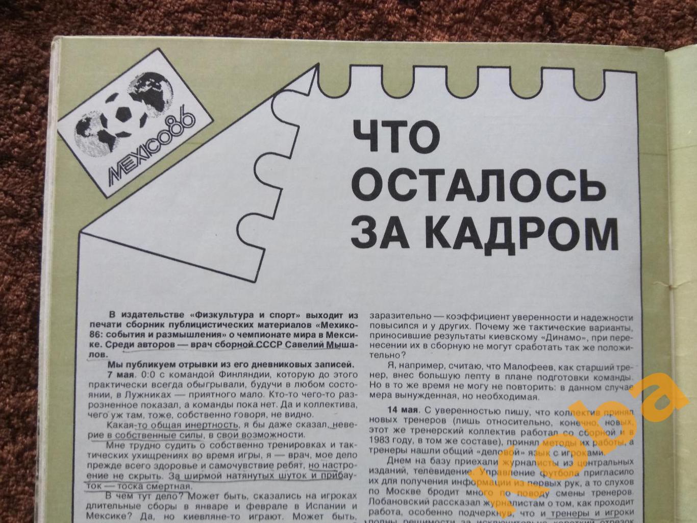 Футбол Лобановский Спартак Москва Динамо Яшин Мехико 1986 Баскония Пеле СИ 1987 5