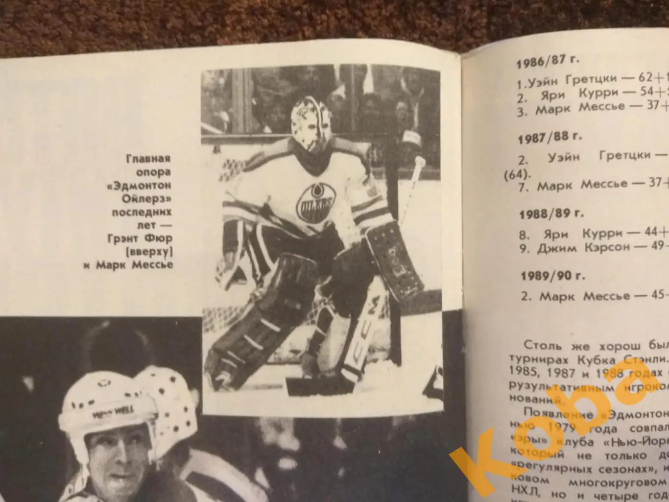 Хоккей НХЛ Эдмонтон Гретцки Мессье Коффи Фюр Тайсон Алексеев Штанга СЖР 1991 №1 3