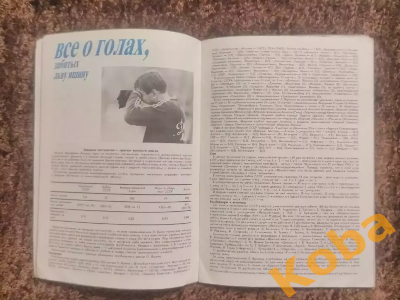 Лев Яшин 60 лет Футбол 1989 Динамо Москва Сборная СССР 2