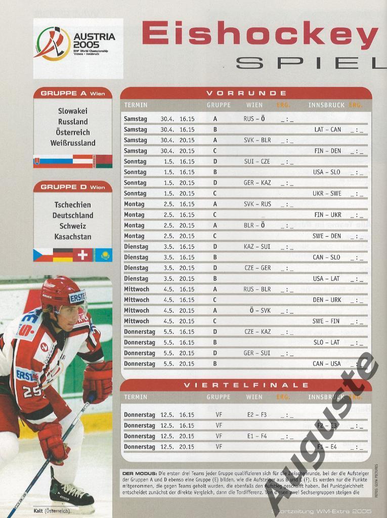 Чемпионат мира по хоккею в Австрии 2005. Сборная России. Спецвыпуск Шпортцайтунг 2